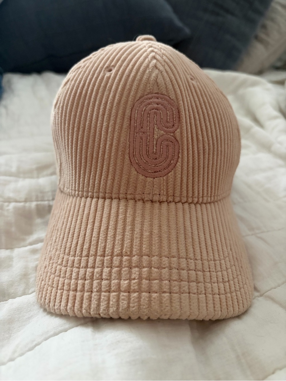 Coach Pink Corduroy Baseball Cap